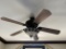 Decorative Five Panel Metal And Glass Ceiling Fan