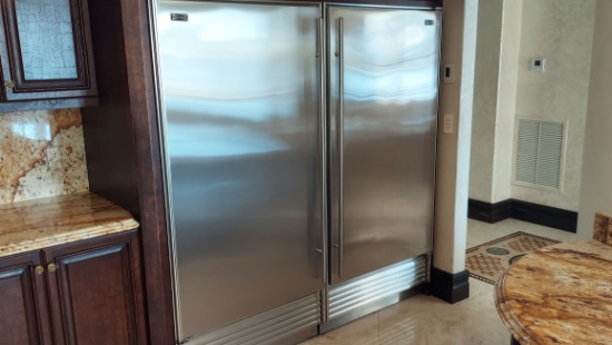 Sub-Zero Stainless Steel 75" Refridgerator/Freezer