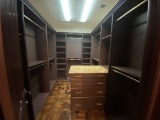 Ladies Walk-In Closet From Master Bedroom, (11) Clothes Rack Openings, Shoe Racks, A Marble-Topped D