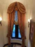15'H (2) Panel Window Curtain With Valance And Shear. Comes With Tie Backs And Tassels