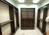 Complete Closet System featuring (2) 12' Wood Openings with (5) Hanging Clothes Compartments with Ro