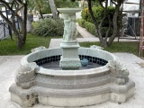 Large Cherub Stone Fountain Centerpiece with Coping from the Pond. The Coping is being sold not the