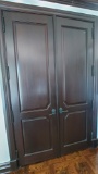 8'H x 5'W Solid Mahogany Wood Interior Double Door. All Hardware Included