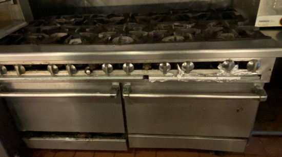 10 Burner Gas Range with Double Oven