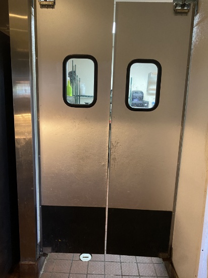 Pair of Aluminium IN/OUT Kitchen Doors