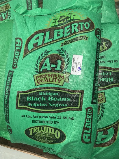 Alberto Black Beans 50LB Bags