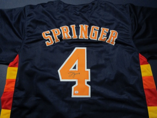 George Springer of the Houston Astros signed autographed baseball jersey PAAS COA 724