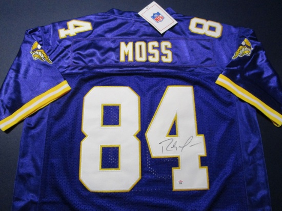 Randy Moss of the Minnesota Vikings signed autographed football jersey PAAS COA 208