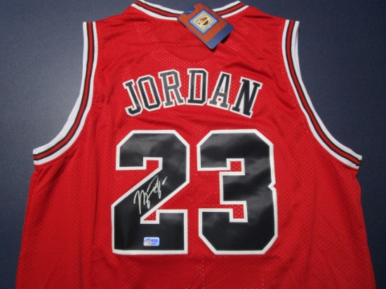 Michael Jordan of the Chicago Bulls signed autographed basketball jersey ERA COA 032