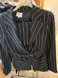 Fitted Armani Pin Striped Skirt Suit Size 12