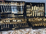 Gold Colored Silverware Set Serving For 10