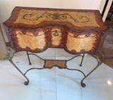 Large Chest On Wrought Iron Stand