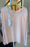 Stella McCartney Pink Silk Blouse With Pearl Beaded Sleeve And Bodice. Purchased At Neiman Marcus Fo