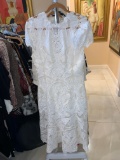 White Lace Ankle Length Summer Dress. Original Cost $1,195. Price Tag Still Attached