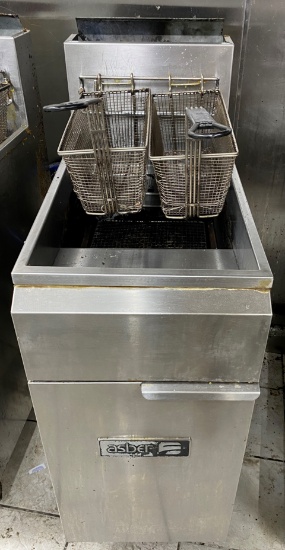 Asber Two Basket 45Lb Stand-Up Fryer