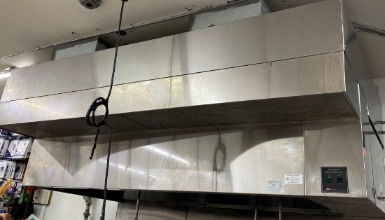 8" Stainless Steel Hood Depot Hood System Complete With Ansul System Make-Up Air And Exhaust Fan