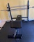 Fitness Gear Leather Bench With Leg Extension Added, Plus 45Lb Barbell