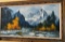 54 x 32 Original Oil On Canvas Landscape By Artist Stevens. Displayed In Wood Carved Frame