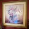 41 x 40 Still Life Floral Original Oil On Canvas In Gold Frame. Signed By Artist Tava