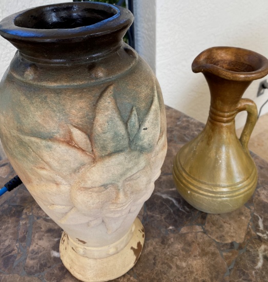 Set Of Two Outdoor Decorative Patio Vases