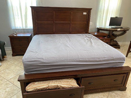 King Bed Frame & 2 Night Stands