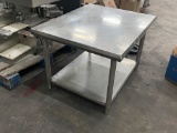 36 x 30 Stainless Steel Equipment Stand With Under Shelf