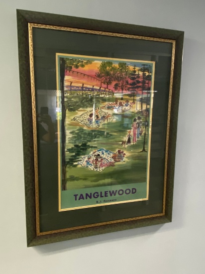 50" x 38" Framed And Matted Tanglewood Poster