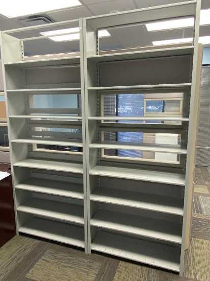 36" X 7' Metal Storage Cabinets With Nine Shelves Each