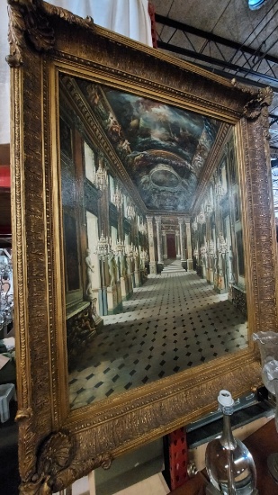 46 x 57 Heavily Ornate Framed Oil On Canvas