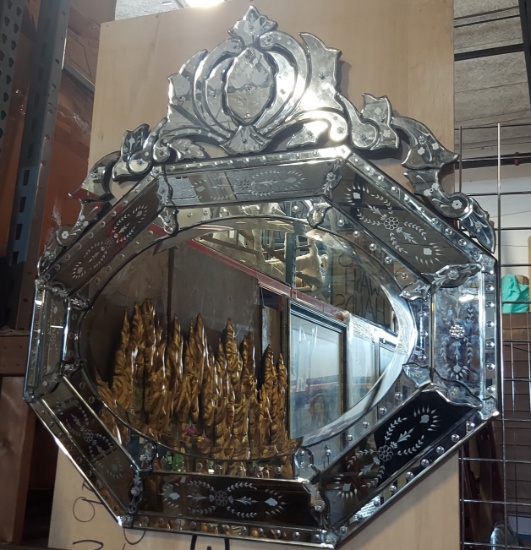 41 x 45 Venetian Etched Mirror