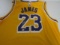 LeBron James of the LA Lakers signed autographed basketball jersey ATL COA 915