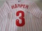 Bryce Harper of the Philadelphia Phillies signed autographed baseball jersey PAAS COA 155