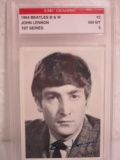 John Lennon 1964 The Beatles B&W 1st Series #2 EMC graded NM-MT 8