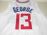 Paul George of the LA Clippers signed autographed basketball jersey PAAS COA 873