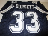 Tony Dorsett of the Dallas Cowboys signed autographed blue football jersey PAAS COA 332