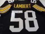 Jack Lambert of the Pittsburgh Steelers signed autographed football jersey PAAS COA 049