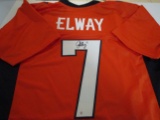 John Elway of the Denver Broncos signed autographed football jersey PAAS COA 812