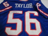 Lawrence Taylor of the NY Giants signed autographed football jersey PAAS COA 006