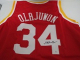 Hakeem Olajuwon of the Houston Rockets signed autographed basketball jersey PAAS COA 951