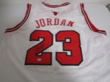 Michael Jordan of the Chicago Bulls signed autographed basketball jersey ATL COA 870