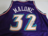 Karl Malone of the Utah Jazz signed autographed basketball jersey PAAS COA 959
