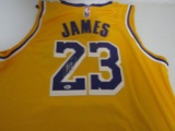 LeBron James of the LA Lakers signed autographed basketball jersey ATL COA 915
