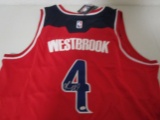 Russell Westbrook of the Washington Wizards signed autographed basketball jersey PAAS COA 026