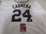 Miguel Cabrerra of the Detroit Tigers signed autographed baseball jersey JSA COA 806
