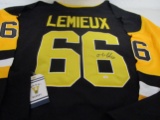 Mario Lemieux of the Pittsburgh Penguins signed autographed hockey jersey PAAS COA 485