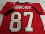 Rob Gronkowski of the Tampa Bay Buccaneers signed autographed football jersey PAAS COA 792
