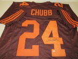 Nick Chubb of the Cleveland Browns signed autographed football jersey PAAS COA 738