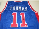Isaiah Thomas of the Detroit Pistons signed autographed basketball jersey PAAS COA XXX