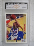 Charles Barkley of the Philadelphia 76ers signed autographed sports card Slabbed PAAS COA 133