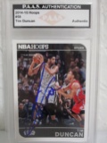 Tim Duncan of the San Antonio Spurs signed autographed sports card Slabbed PAAS COA 385
